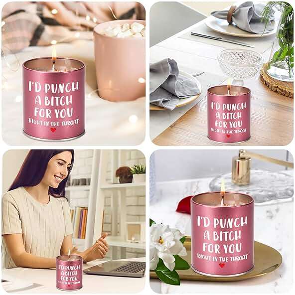 Christmas Birthday Gifts for Women Scented Candle, Valentines Day Gifts for Girlfriend Her, Mothers Day Gift for Mom Wife Sister Friendship White Elephant Stocking Stuffers Presents Funny Ideas Gift - Image 3