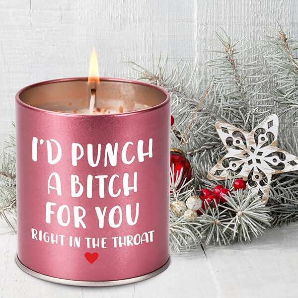 Christmas Birthday Gifts for Women Scented Candle, Valentines Day Gifts for Girlfriend Her, Mothers Day Gift for Mom Wife Sister Friendship White Elephant Stocking Stuffers Presents Funny Ideas Gift - Image 5