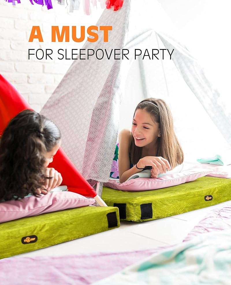 GAIALOOP 3 Inch Memory Foam Camping Mattress, Dual Layer Thick Sleeping Camp Pad for Car Tent Cot, Roll-Up Portable Glamping Floor Bed for Guests Sleepover - Image 7