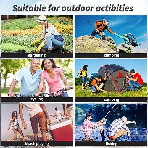 Xuhal 12 Pcs Fishing Sun Hat for Men Women Wide Brim UV Sun Protection Cap Summer Outdoor Hiking Hat Neck and Face Flap - Image 5