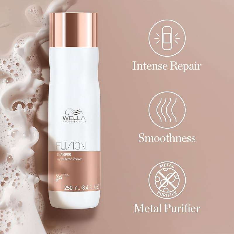 Wella Professionals Fusion Intense Repair Shampoo For Damaged Hair| Hair Repair| Anti Hair Breakage - Image 6