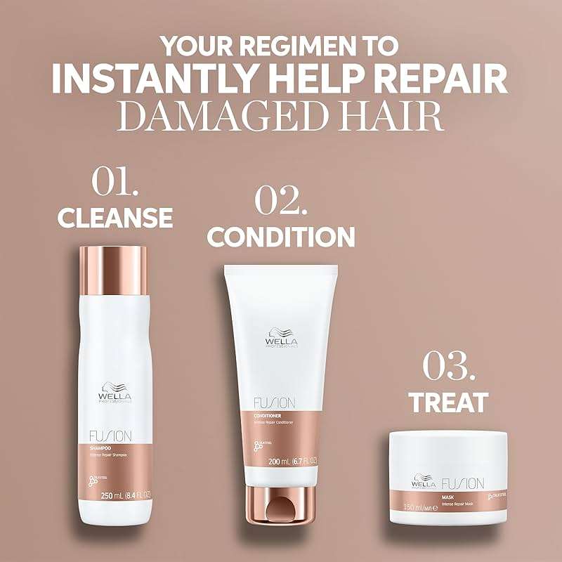 Wella Professionals Fusion Intense Repair Shampoo For Damaged Hair| Hair Repair| Anti Hair Breakage - Image 9