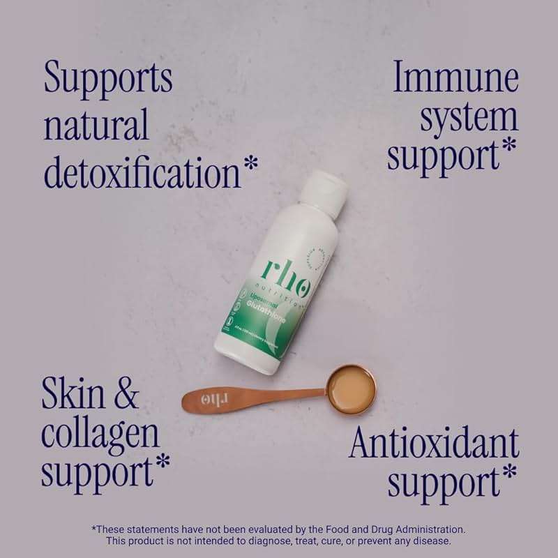 Rho Nutrition Liposomal Glutathione - Ultra High Absorption Liquid Glutathione Supplement - Supports Natural Detoxification, Immune System, Skin Health, Mental Clarity & Overall Well-Being - Image 2