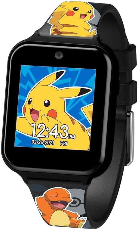 Pokémon Interactive Kids Smartwatch with Touchscreen, Interchangeable Pikachu & Friends Straps, Built-in Camera, Alarm, Stopwatch, Calculator, and 10 Watch Faces - Fits Wrists 5.5"-8" - Image 2