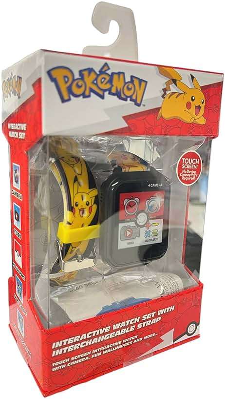 Pokémon Interactive Kids Smartwatch with Touchscreen, Interchangeable Pikachu & Friends Straps, Built-in Camera, Alarm, Stopwatch, Calculator, and 10 Watch Faces - Fits Wrists 5.5"-8" - Image 6