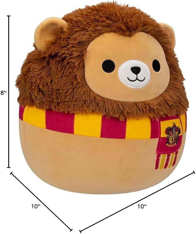 Squishmallows Original Harry Potter 10-Inch Gryffindor Lion Plush - Medium-Sized Ultrasoft Official Jazwares Plush - Image 3