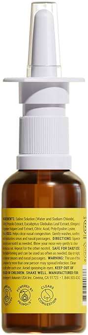 Beekeeper's Naturals Propolis Nasal Rinse Spray Max, Relief for Adults w/Eucalyptus, Oregano & Saline, Clears Nasal Congestion & Cleanses Sinus Canal, 1 fl oz - Image 2