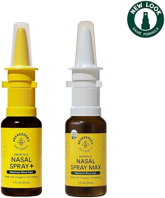 Beekeeper's Naturals Propolis Nasal Rinse Spray Max, Relief for Adults w/Eucalyptus, Oregano & Saline, Clears Nasal Congestion & Cleanses Sinus Canal, 1 fl oz - Image 7