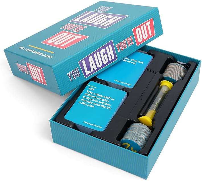 You Laugh You're Out [A Party Game with Hilarious Charades Family Card Games for Adults & Teens, 125 Prompt Cards Fun for Family Game Nights, Gatherings, & Parties Ages 14+] - Image 4