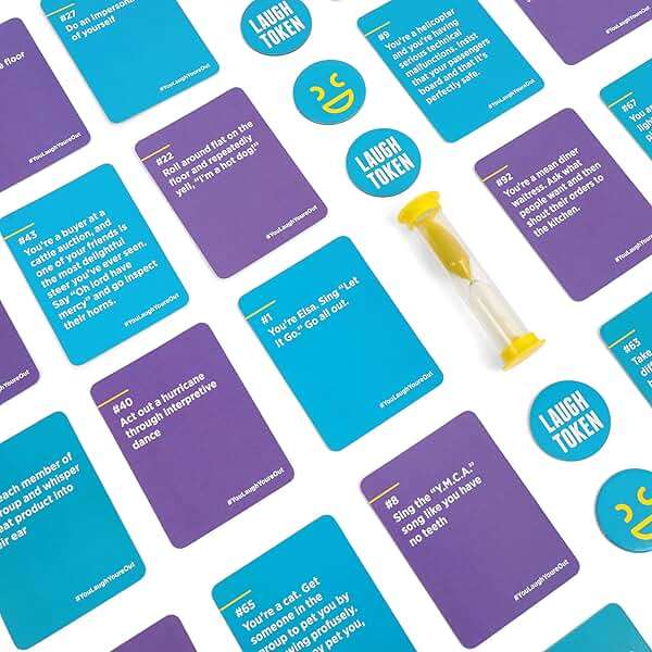 You Laugh You're Out [A Party Game with Hilarious Charades Family Card Games for Adults & Teens, 125 Prompt Cards Fun for Family Game Nights, Gatherings, & Parties Ages 14+] - Image 5