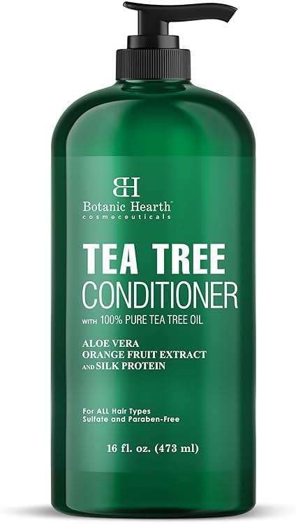 Botanic Hearth Tea Tree Conditioner for Women & Men | Nourishes & Hydrates Hair | With Vitamin C, Peppermint Oil, Rosemary & Lavender Oil | Sulphate & Paraben Free | 16 Fl Oz - Image 1