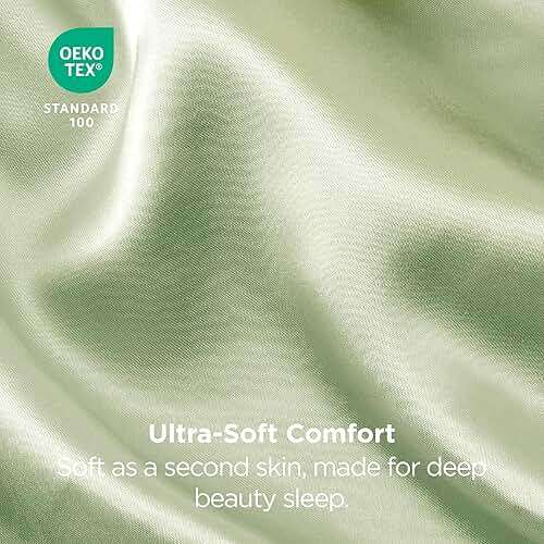 Bedsure Satin Pillowcases, Similar to Silk Pillow Cases Queen Size Set of 2, Pillow Case for Sleeping Women with Envelope Closure, Gifts for Women Men, Sage Green, 20x30 Inches, 2pcs - Image 5