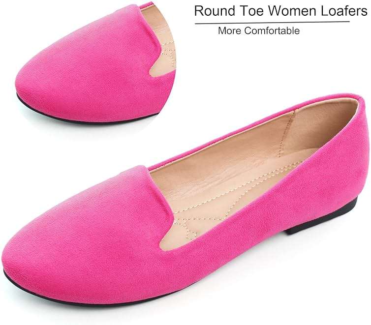Dear Time Women's Casual Loafers Flats Comfortable Round Toe Dress Shoes Slip On Ballet Flats for Women Work Office Shoes - Image 3
