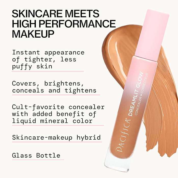 Pacifica Concealer – DreamLit Glow Full Coverage Concealer with Squalane for Dark Circles & Dark Spot Correction, Lightweight & Long-Lasting, Vegan & Cruelty-Free, Shade 09 (Warm Honey) - Image 4