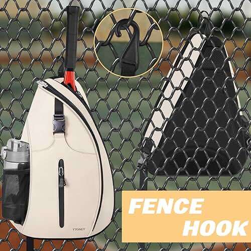 Ytonet Tennis Bag, Tennis Sling Backpack Crossbody Water Resistant for Men Women, Compatible for Pickleball Badminton Rackets - Image 6