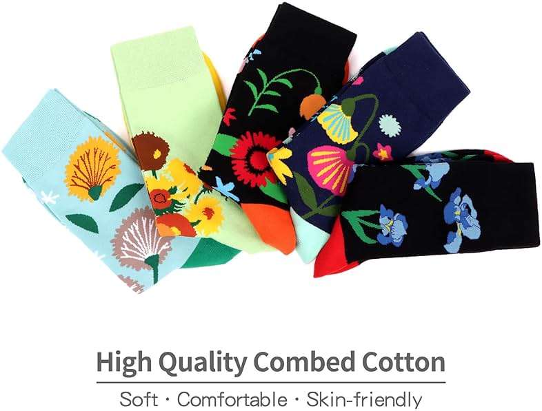 WeciBor Women's Funny Colorful Novelty Pattern Cotton Crew Socks Funky Gifts for Mum - Image 2