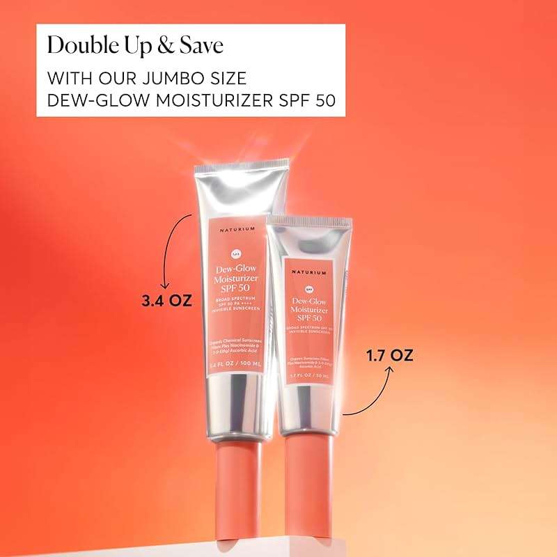 Naturium Dew-Glow Moisturizer SPF 50 PA++++, Daily Moisturizing Sunscreen & Face Primer, Skin Protector with Dewy Finish, 1.7 oz - Image 3