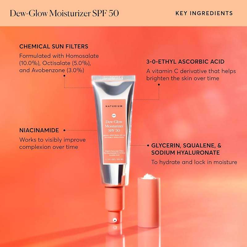 Naturium Dew-Glow Moisturizer SPF 50 PA++++, Daily Moisturizing Sunscreen & Face Primer, Skin Protector with Dewy Finish, 1.7 oz - Image 5
