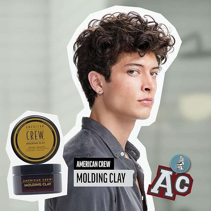 American Crew Men's Hair Molding Clay, Like Styling Gel with Strong Hold & Medium Shine, 3 oz - Image 2