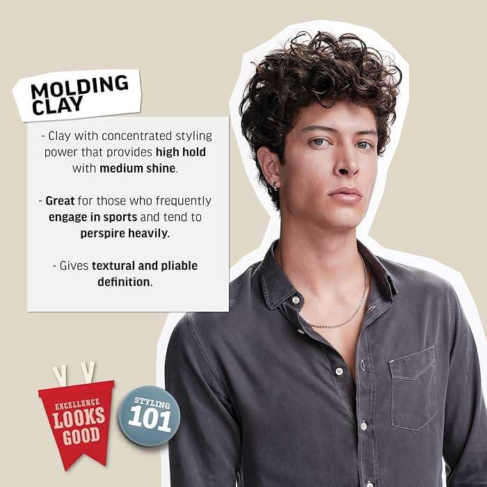 American Crew Men's Hair Molding Clay, Like Styling Gel with Strong Hold & Medium Shine, 3 oz - Image 3