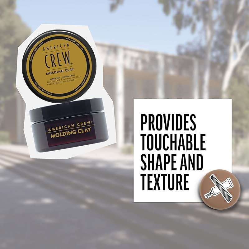 American Crew Men's Hair Molding Clay, Like Styling Gel with Strong Hold & Medium Shine, 3 oz - Image 4