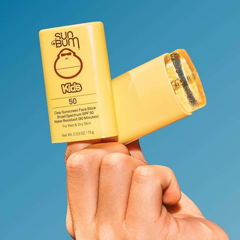 Sun Bum Kids SPF 50 Clear Face Stick Sunscreen - Wet or Dry Skin Application Broad Spectrum Sunscreen with Vitamin E - Hawaii Act 104 Compliant (Without Octinoxate & Oxybenzone) - Travel Size 0.53 oz - Image 3