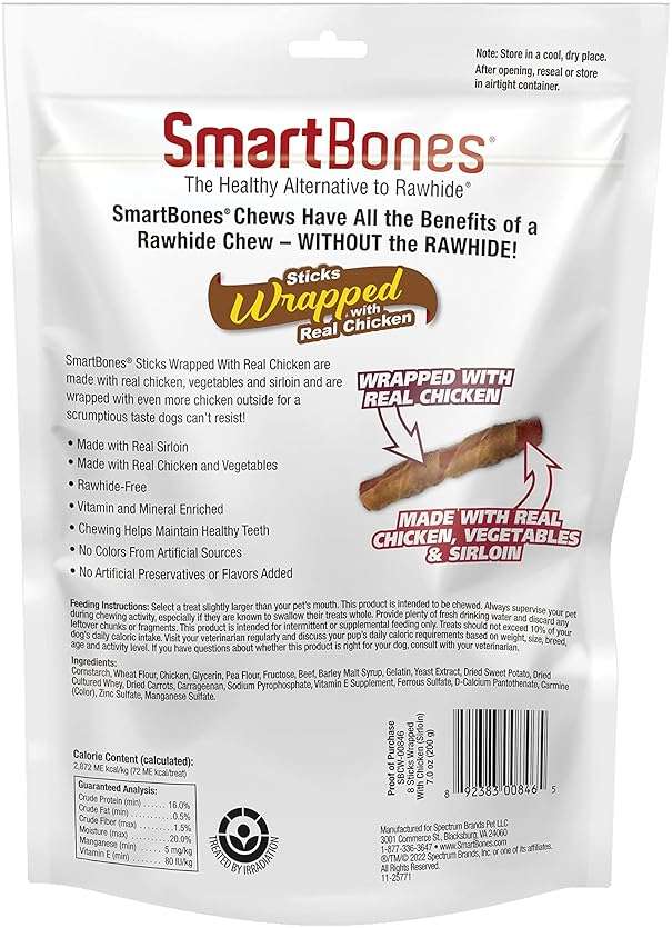 SmartBones SmartStick Wrapped with Real Chicken, 1 Count (Pack of 8) - Image 2
