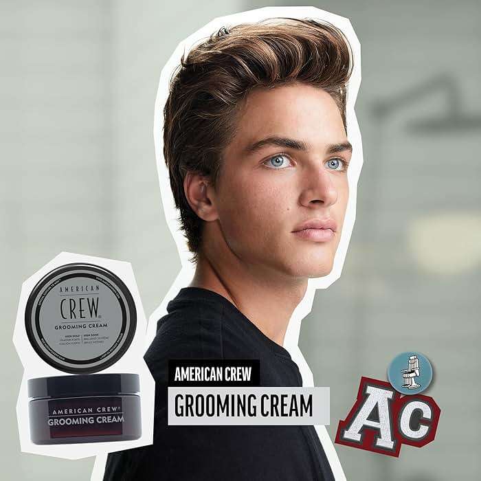 American Crew Men's Grooming Cream, Like Hair Gel with High Hold & High Shine, 3 oz - Image 2