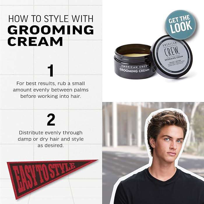 American Crew Men's Grooming Cream, Like Hair Gel with High Hold & High Shine, 3 oz - Image 5