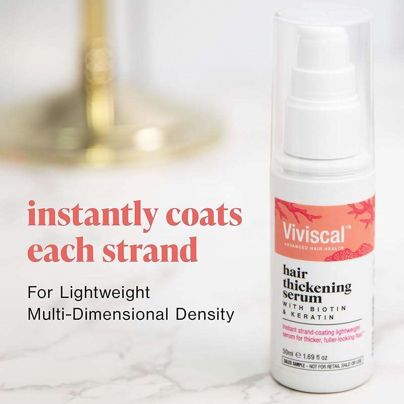 Viviscal Hair Thickening Serum, Leave-in Elixir for Thicker, Fuller Looking Hair, Instant Lightweight Hair Product with Keratin & Biotin, 1.69 fl oz - Image 5