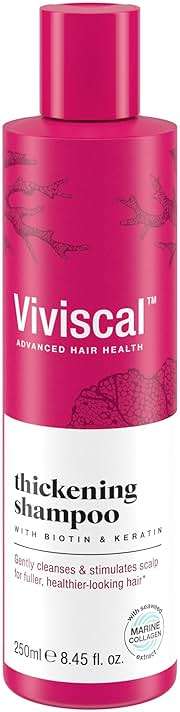 Viviscal Thickening Shampoo, Formulated With Biotin And Keratin, Fortified With Marine Collagen And Seaweed Extract, Strengthens And Reduces Breakage, Healthier Looking Hair 250ml (8.45 fl. oz.) - Image 1