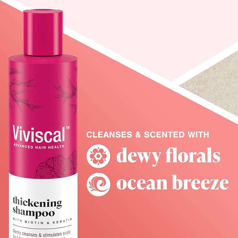 Viviscal Thickening Shampoo, Formulated With Biotin And Keratin, Fortified With Marine Collagen And Seaweed Extract, Strengthens And Reduces Breakage, Healthier Looking Hair 250ml (8.45 fl. oz.) - Image 5