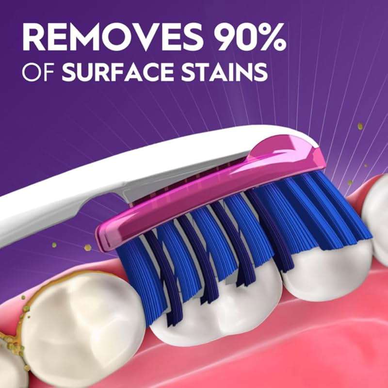 Oral-B 3D White Deep Stain Remover toothbrushes, 6 Count Toothbrush Soft, Removes 90% of Surface Stains, whitens Teeth, deep Reach, removes Plaque and Stains Tooth Brush - Image 2