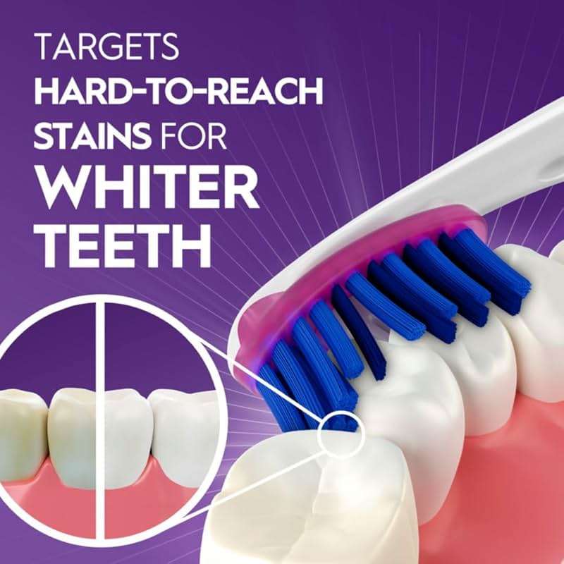 Oral-B 3D White Deep Stain Remover toothbrushes, 6 Count Toothbrush Soft, Removes 90% of Surface Stains, whitens Teeth, deep Reach, removes Plaque and Stains Tooth Brush - Image 3