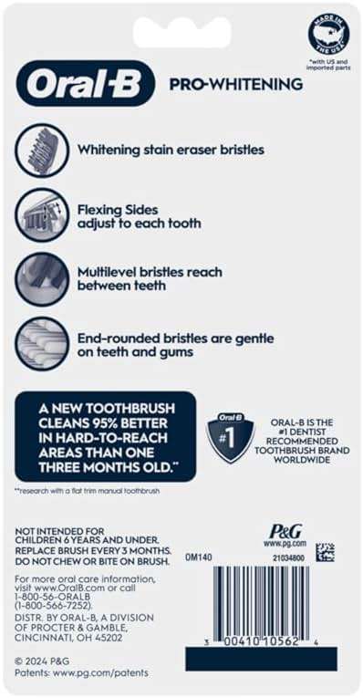 Oral-B 3D White Deep Stain Remover toothbrushes, 6 Count Toothbrush Soft, Removes 90% of Surface Stains, whitens Teeth, deep Reach, removes Plaque and Stains Tooth Brush - Image 7