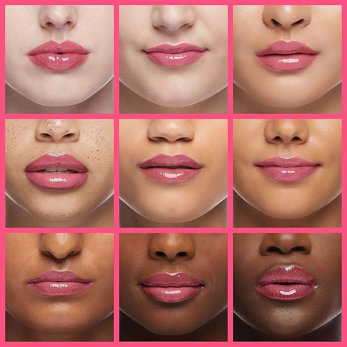 GECOMO Hydrating Lip Glow Oil, Lip Oil Gloss Transparent Toot Tinted Nourishing Long Lasting Repairing Lightening Lip Lines (RASPBERRY) 0.2 OZ - Image 4