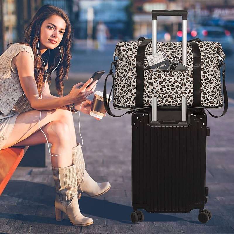 Expandable Travel Duffle Bags Weekender Overnight Bags for Women Men Hospital Bag for Women Labor Delivery with Toiletry Bag Waterproof - Image 6
