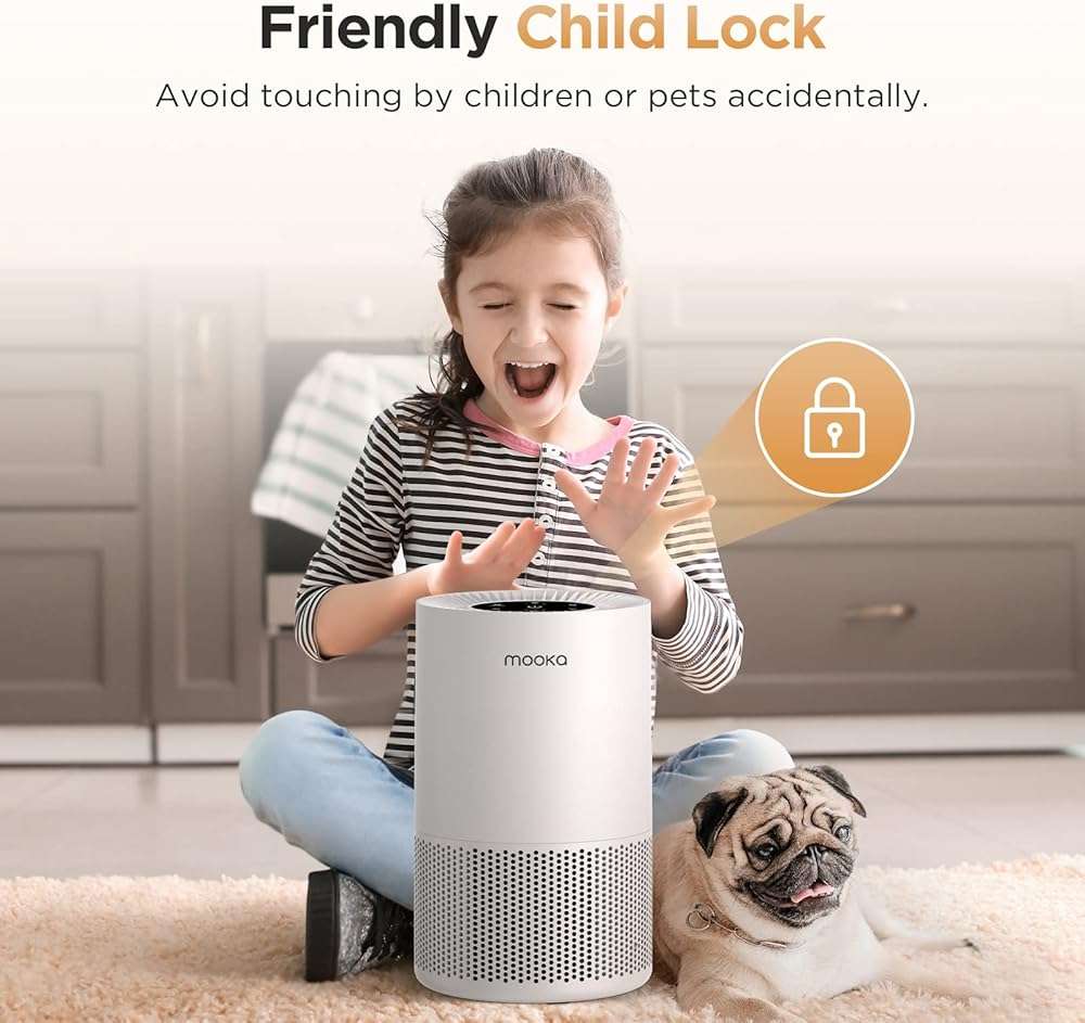 Air Purifiers for Home Large Rooms up to 1200ft², MOOKA H13 True HEPA Air Purifier for Bedroom Pets with Aromatherapy, Child Lock, 13dB Ultra-Quiet Air Cleaner for Smoke, Odor, Dander, Pollen - Image 10