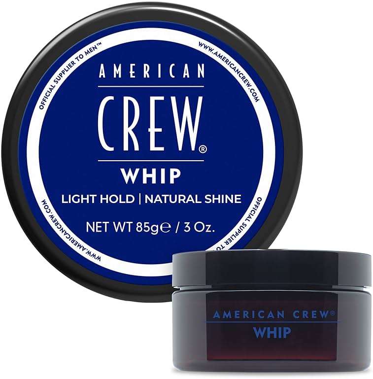 American Crew Men's Whip Styling Cream, Like Hair Gel with Light Hold & Natural Shine, 3 oz - Image 1