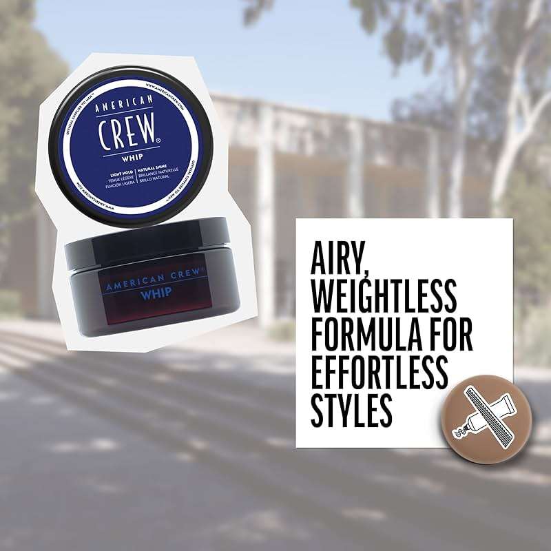 American Crew Men's Whip Styling Cream, Like Hair Gel with Light Hold & Natural Shine, 3 oz - Image 4