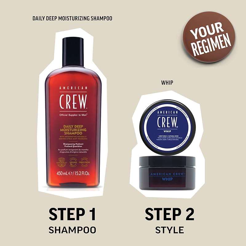 American Crew Men's Whip Styling Cream, Like Hair Gel with Light Hold & Natural Shine, 3 oz - Image 6