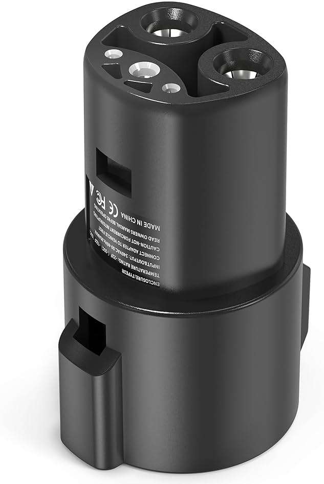 J1772 to Tesla Charger Adapter, Up to 80Amp 240v AC, Mobile EV Adapter for Tesla Model 3/Y/X/S with Fast Charging, Compatible with EVSE Charger, SAE J1772 Charging Adaptor for Tesla Cars Only - Image 1