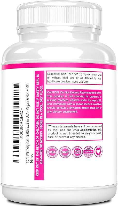 Vaginal Moisturizer & Dryness Supplement (150 Capsules) Support Vaginal Wetness & Health - Female Lubrication - Made in USA - Vegan, Non GMO, 3rd Party Tested - Best Product - 2.5 Month Supply - Image 3