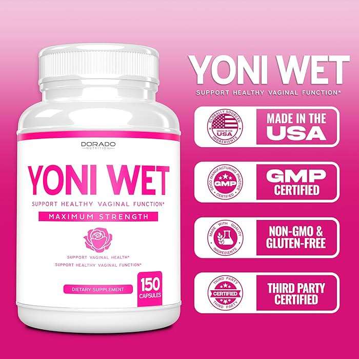 Vaginal Moisturizer & Dryness Supplement (150 Capsules) Support Vaginal Wetness & Health - Female Lubrication - Made in USA - Vegan, Non GMO, 3rd Party Tested - Best Product - 2.5 Month Supply - Image 5