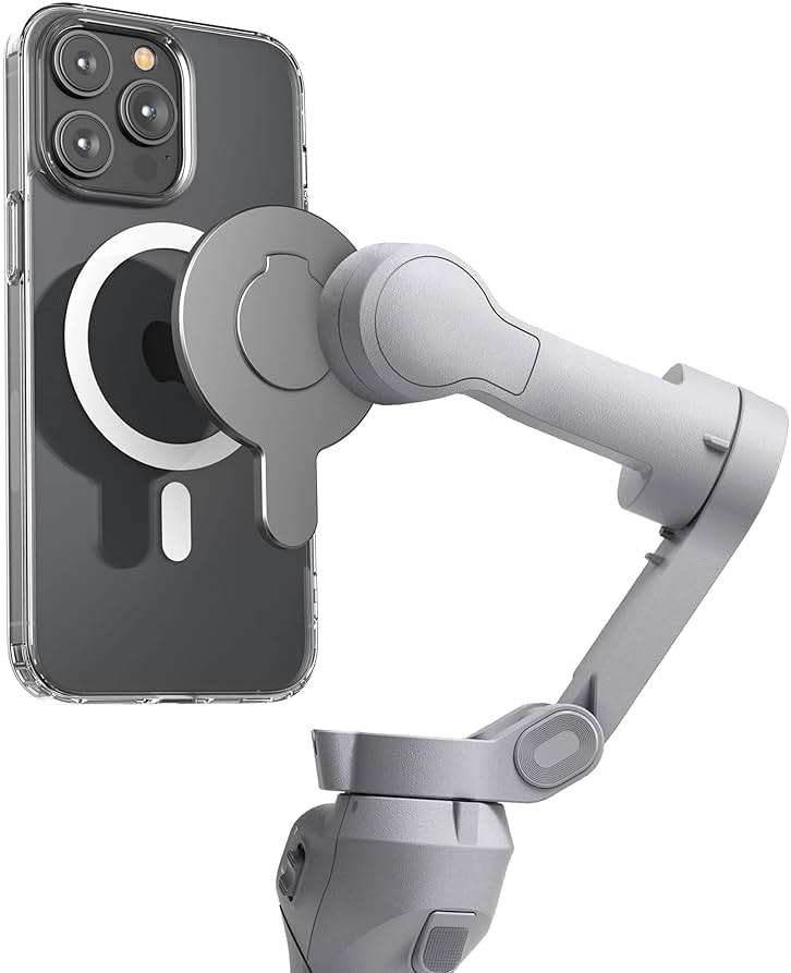 ENCASED Magnetic Adapter for DJI Osmo Mobile Smartphone Gimbal Stabilizer - Compatible with MagSafe (DJI OM 8 7P 7 SE 6 5 4) - Image 1