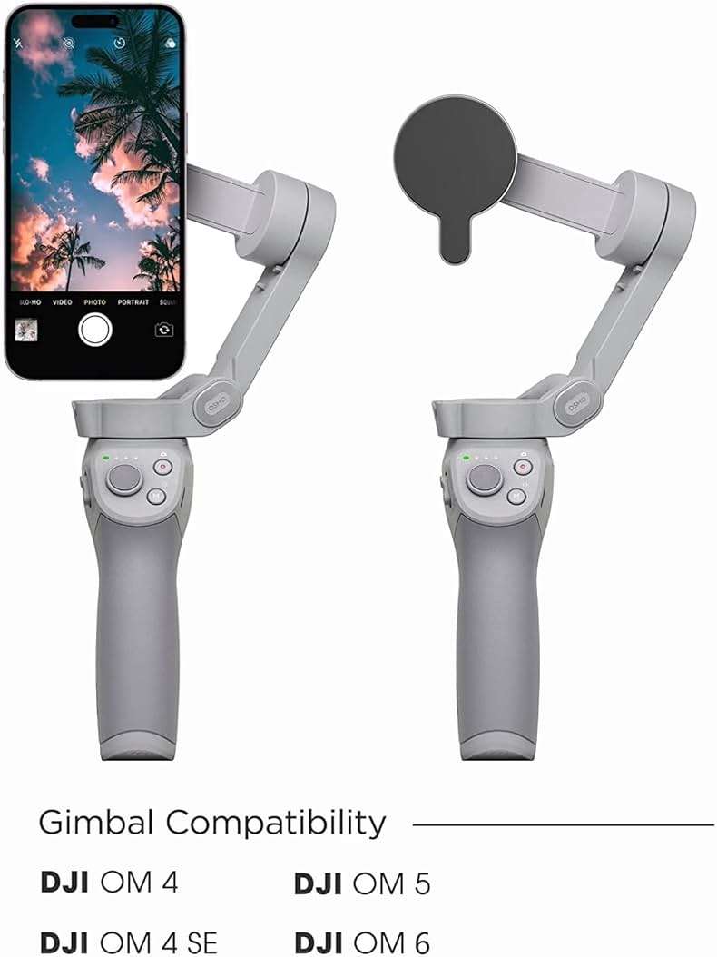 ENCASED Magnetic Adapter for DJI Osmo Mobile Smartphone Gimbal Stabilizer - Compatible with MagSafe (DJI OM 8 7P 7 SE 6 5 4) - Image 2