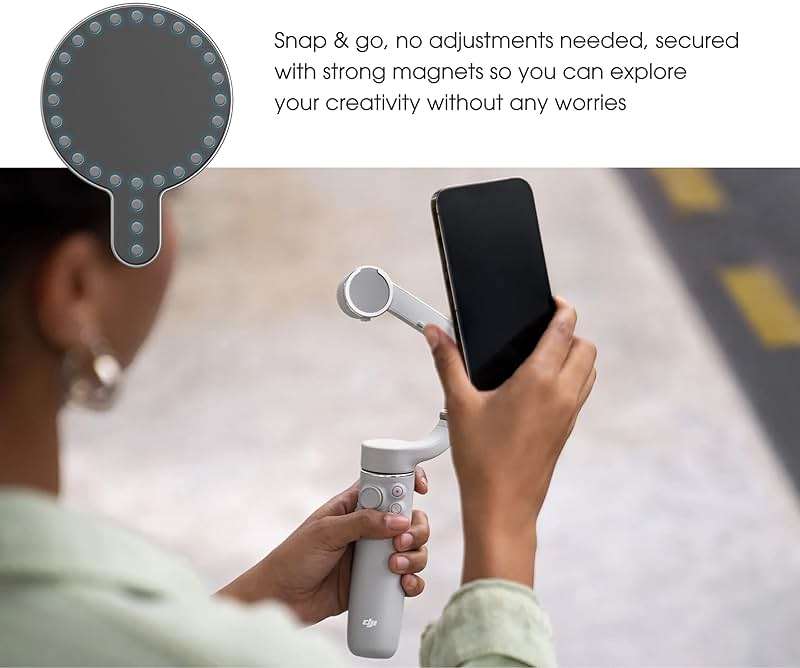 ENCASED Magnetic Adapter for DJI Osmo Mobile Smartphone Gimbal Stabilizer - Compatible with MagSafe (DJI OM 8 7P 7 SE 6 5 4) - Image 5