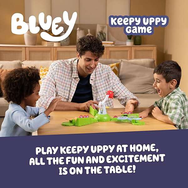 Bluey Keepy Uppy Game, Motorized Toddler Game with Bingo and Chilli Character Paddles, Games for 4+ Year Olds - Image 2