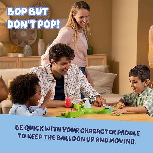 Bluey Keepy Uppy Game, Motorized Toddler Game with Bingo and Chilli Character Paddles, Games for 4+ Year Olds - Image 4