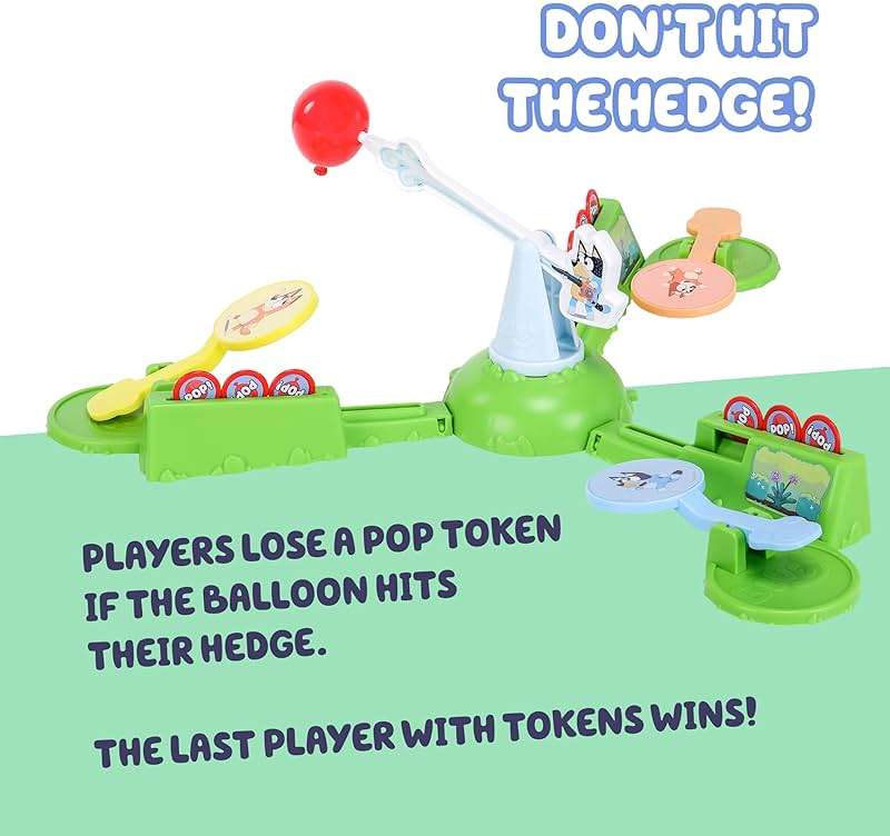 Bluey Keepy Uppy Game, Motorized Toddler Game with Bingo and Chilli Character Paddles, Games for 4+ Year Olds - Image 5